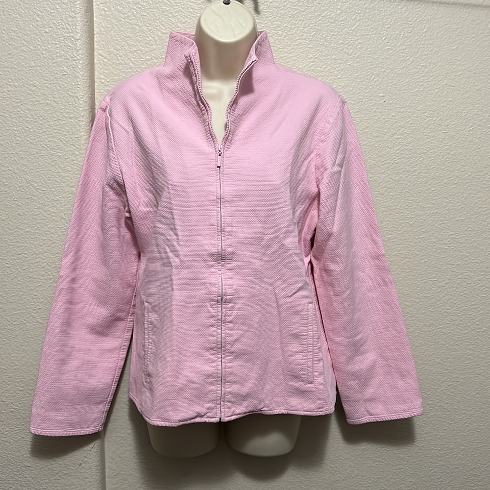 Eileen Fisher 🎀Baby Pink🎀 Textured Zip Up Jacket